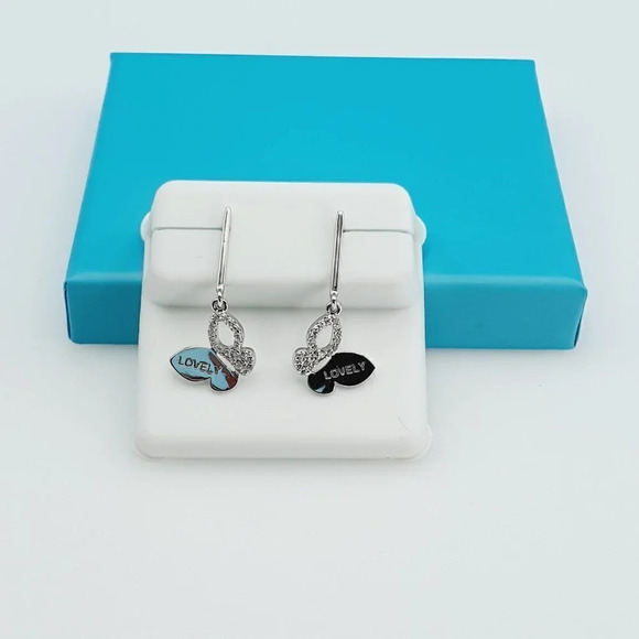 "925 Sterling Silver CZ Beautiful Lovely Earrings for Women, 1USPAR4259 - Picture 8 of 11